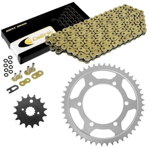 Gold O-Ring Drive Chain & Sprocket Kit for Kawasaki ZX600E Ninja ZX-6 1993-2002