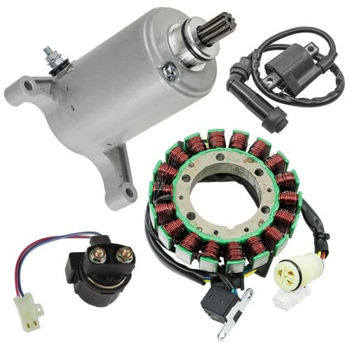 Stator Starter Solenoid Ignition Coil for Yamaha Warrior 350 YFM350 2002-2004