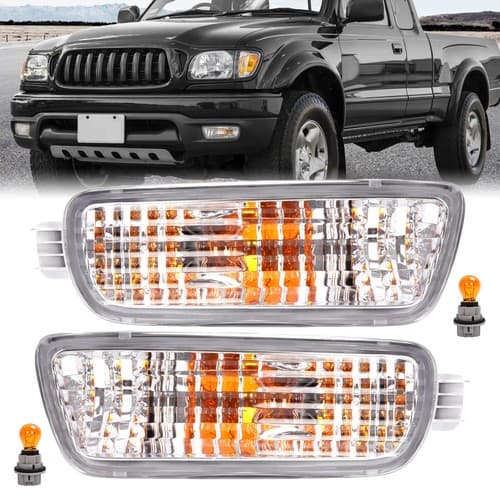 Pair Front Bumper Turn Signal Lights W/ Bulbs For Toyota Tacoma 2001-2004 LH+RH