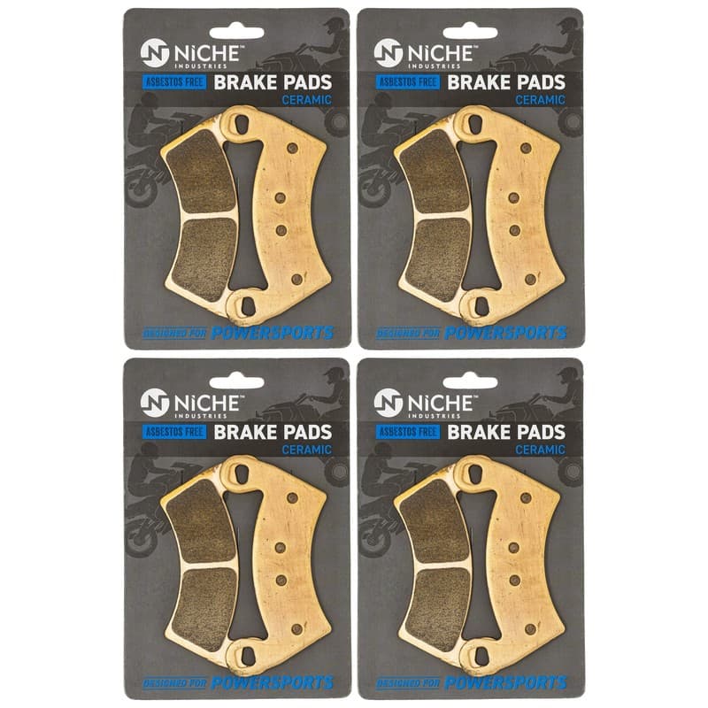 Brake Pad Set for Polaris RZR XP 1000 900 Ranger 4 800 Ceramic 4 Pack