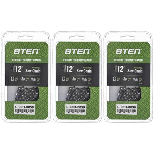 Micro Chisel Chainsaw Chain 12 Inch .043 1/4 64DL for Stihl 36700050064 3 Pack