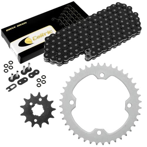 Black O-Ring Drive Chain and Sprockets Kit for Yamaha Warrior 350 YFM350X 87 88