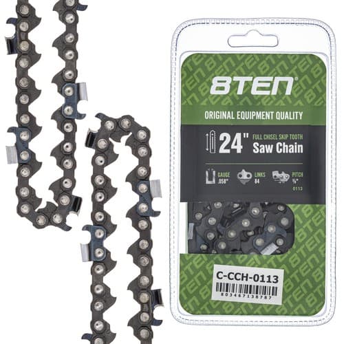 Full Chisel Skip Tooth Chainsaw Chain 24 Inch .058 3/8 84DL for Husqvarna Poulan