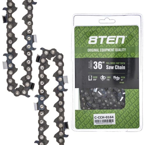 Full Chisel Skip Tooth Chainsaw Chain 36 Inch .058 3/8 115DL for Husqvarna