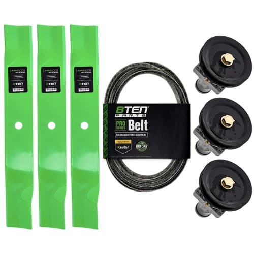 8TEN Blade Spindle Belt Kit for Cub Cadet Troy Bilt Mustang XP 60-Inch 942-04415