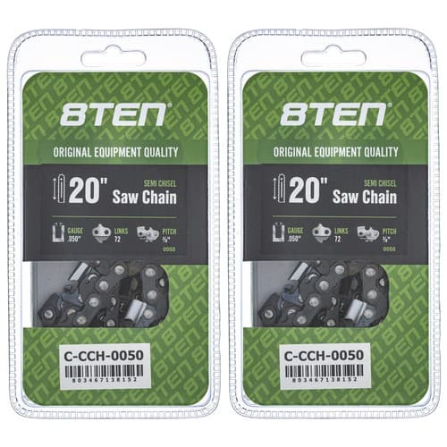 Chainsaw Chain 20in ch .050 3/8 72DL for Husqvarna 455 XP Rancher 460 359 2-Pack