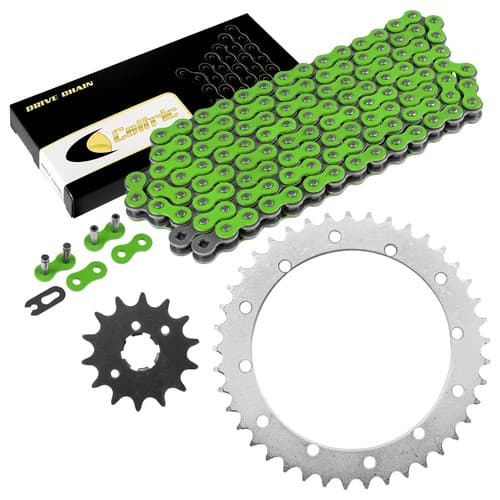 Green Drive Chain And Sprockets Kit for Yamaha Banshee 350 YFZ350 1989-2006