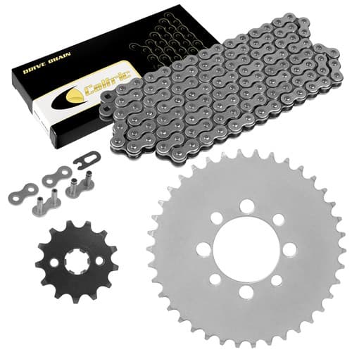 Caltric Drive Chain & Sprockets For Kawasaki KLX110 10-24 / KLX110L 10-24