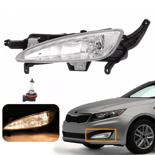 Clear Fog Light For Kia Optima 11-13 (Except HYBRID) w/Bracket Driver #KI2592124