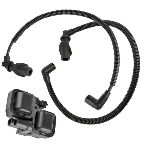 Caltric Ignition Coil & Spark Plug Wires For Polaris Scrambler 850 2013 2015-24