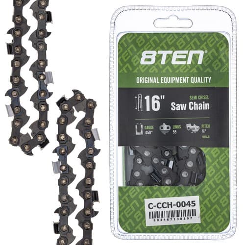 Chainsaw Chain 16 Inch .050 3/8 55DL for WEN Lumberjack 6014 91PXL055G 91VXL055G