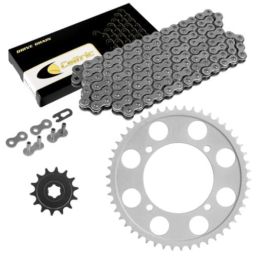 Caltric Drive Chain & Sprockets For Kawasaki KLX140 2008-2024 428 Pitch 136 Link