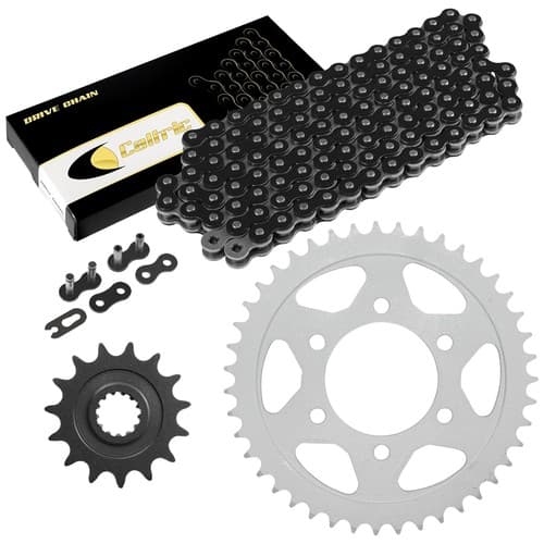 Black Drive Chain And Sprocket Kit for Kawasaki ZR1000G Z1000 Abs 2014-2018