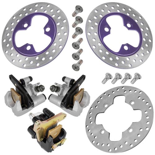Rear & Front Brake Disc w/Bolt & Caliper for Honda Fourtrax 400 TRX400EX 1999-04