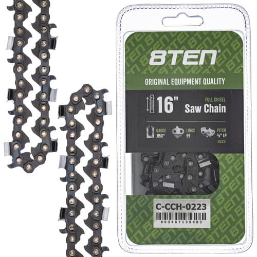 Full Chisel Chainsaw Chain 16 Inch .050 3/8 LP 59DL for Homelite 240 Shindiawa