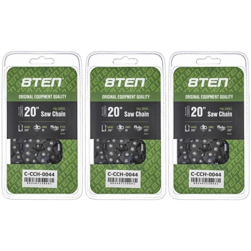 Full Chisel Chainsaw Chain 20 Inch .050 .325 80DL for Husqvarna Craftsman 3 Pack