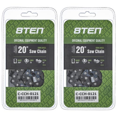 Chainsaw Chain 20 Inch .050 3/8 70DL for Echo CS-590 CS590 CS-600P 2-Pack