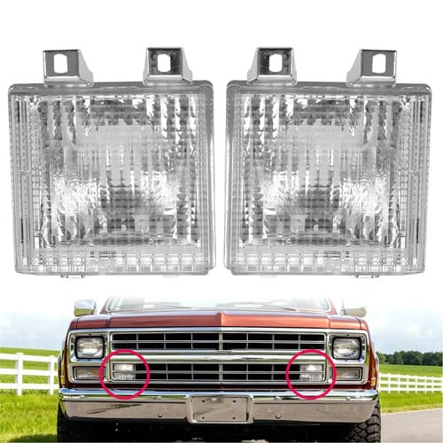 2X Front Turn Signal Parking Light Corner Lamp For 83-91 Chevy GMC Pickup Truck