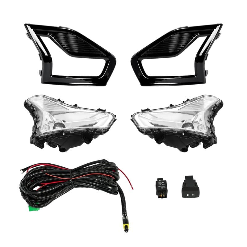 LED Fog Lights Lamps w/ Bezel+Wiring Left & Right Side For Ford Fusion 2019-2020