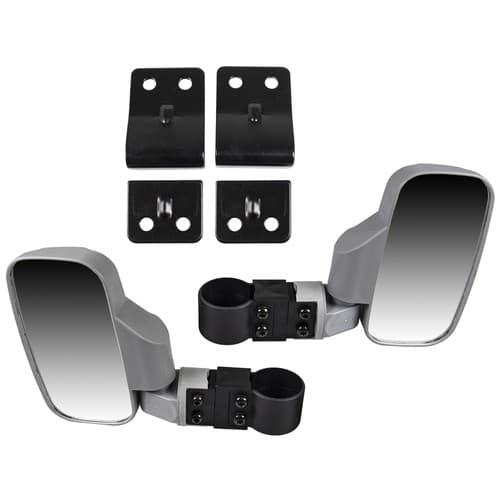 Silver Side View Mirror Pro-Fit Set for Honda Pioneer 1000 500 700 1000-5 EPS