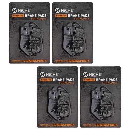Brake Pad Set for Honda Shadow Ace 750 Triumph Front Rear Semi-Metallic 4 Pack