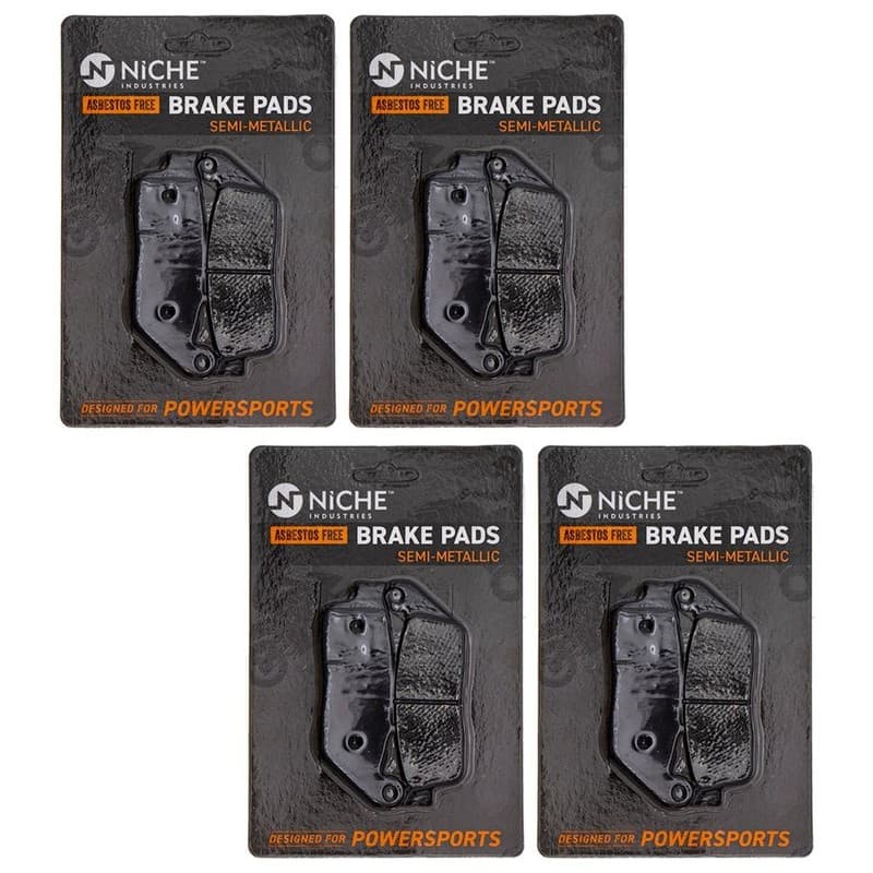 Brake Pad Set for Honda Shadow Ace 750 Triumph Front Rear Semi-Metallic 4 Pack