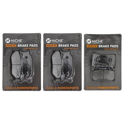 NICHE Brake Pad Set for Yamaha Road Star Midnight Royal Front Rear Semi-Metallic