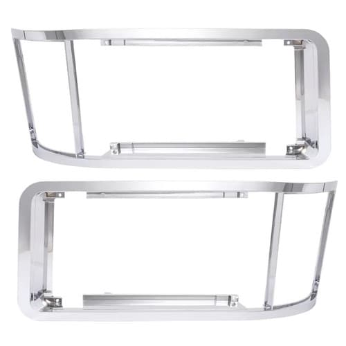 LH&RH Chrome Headlight Bezel Trim For Mack CH600 CH612 Truck 90-2006 Lamp Cover
