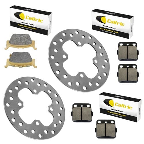 Front Brake Discs with Front & Rear Pads for Honda Foreman Rubicon 500 2015-2024