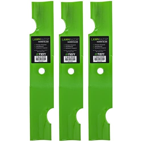 LawnRAZOR Blade Bad Boy MZ Magnum 42 Inch 038-4221-00 Notched High Lift 3 Pack