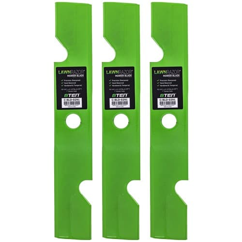 LawnRAZOR Blade Exmark Lazer Z HP CT 44 Inch 103-6400 Notched High Lift 3 Pack