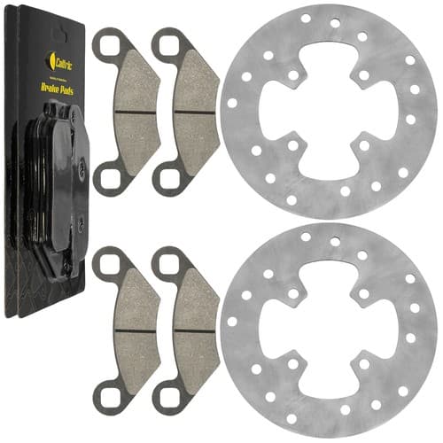 Front Left and Right Brake Disc Rotor w/ Pads for Polaris Predator 500 2003-2007
