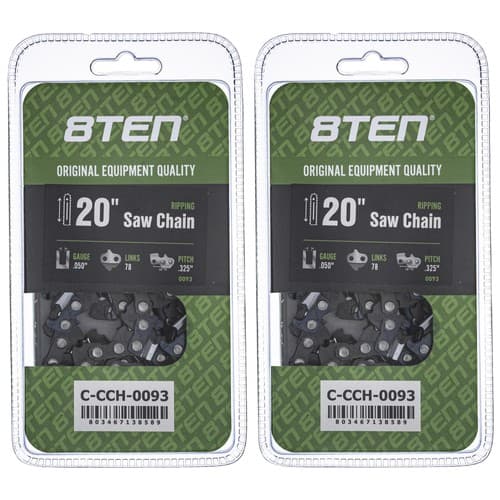 Chainsaw Chain 20 Inch .050 .325 78DL for Echo CS-520 CS-490 CS520 2-Pack