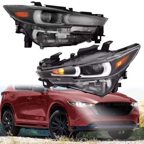 New Pair LED Headlights Assembly W/AFS Or Adaptive For Mazda CX-5 CX5 2022 2023
