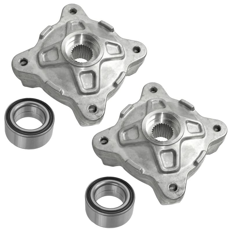 Front Left Right Wheel Hubs And Ball Bearings for Polaris RZR S 800 EFI 2009-14