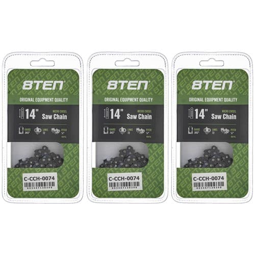Micro Chisel Chainsaw Chain 14 Inch .043 1/4 72DL for Stihl MSA120 C-B 3 Pack