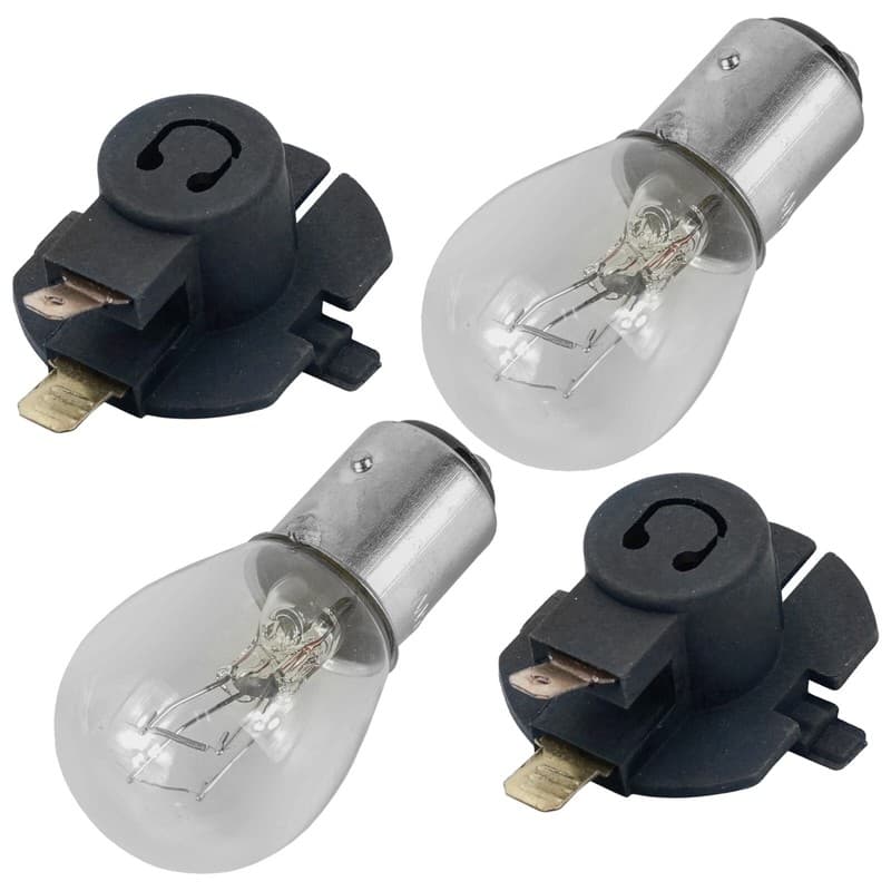 Caltric Headlight Socket & Bulb For Cub Cadet 2206 2518 3184 3206 925-1649A