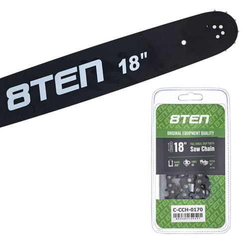 8TEN 18" Chainsaw Guide Bar & Chain .058 3/8 68DL for Husqvarna 460 455 Rancher