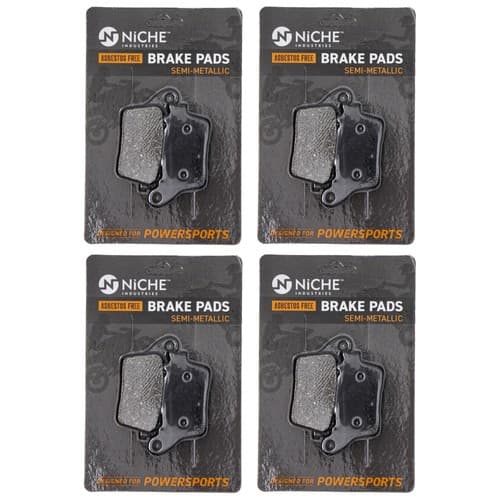 NICHE Brake Pad Set for Suzuki GSXR600 GSXR750 Honda Rear Semi-Metallic 4 Pack