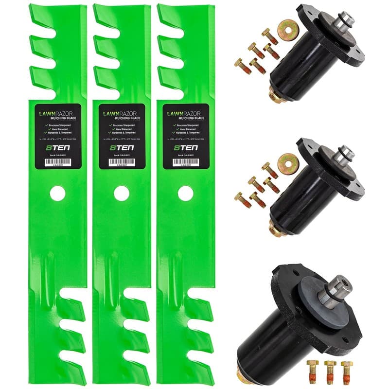 Mower Deck Spindles & Blades Kit for Gravely Pro ProMaster 44Z 144Z 160Z 1752H