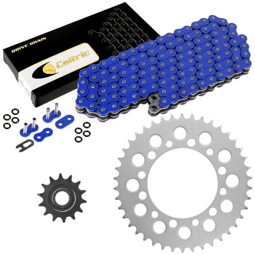 Blue O-Ring Drive Chain & Sprockets Kit for Honda TRX200 TRX200D Fourtrax 90-97