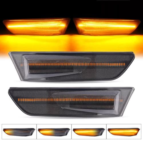 Smoke Amber Sequential LED Side Marker Lights For Infiniti G35 Coupe 2003-2007