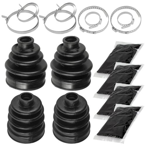 2 Front Axle Inner Outer CV Boot Kit for Kawasaki Prairie 400 KVF400 4X4 1997-02