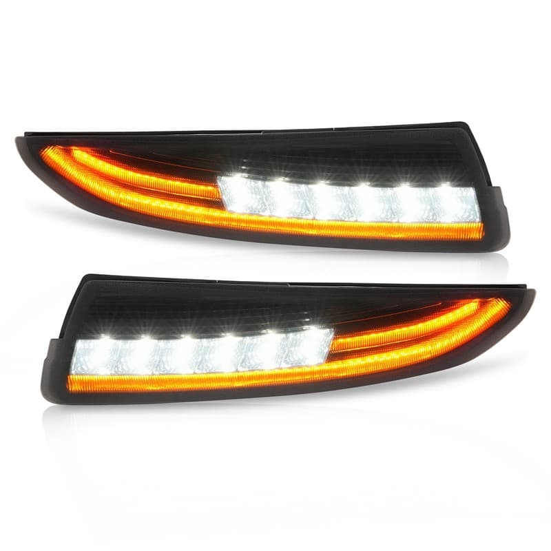 LED DRL Dynamic Turn Signal Parking Lamp Smoked For Chevy Camaro  1993-2002