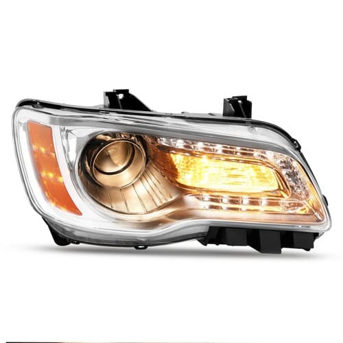 LED DRL Projector Headlight Chrome For Chrysler 300 2011-2014 2023 Right Side