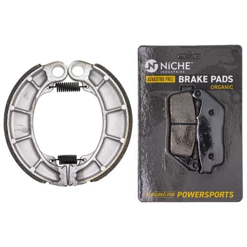 Brake Pad with Shoe Set for Honda Shadow VLX 06430-MW3-671 Front Rear Organic