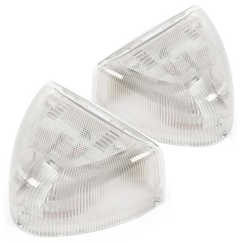 2PCS For Peterbilt 379 359 Clear Lens 31 LED Turn Signal Lights  Amber RH+LH