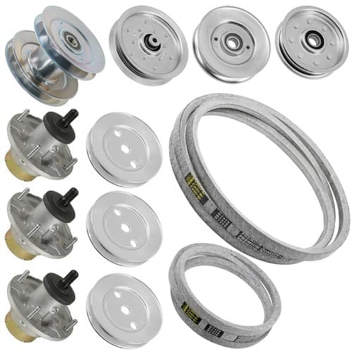 48A" Deck Spindle w/ Pulley & Belt For John Deere X330 X350 X354 X370 X380 X384