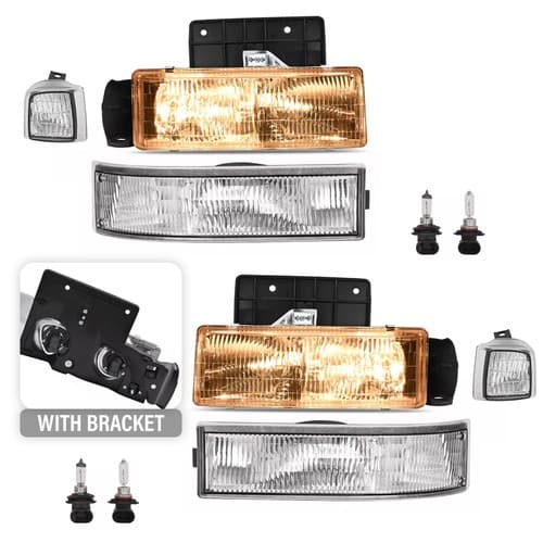 6PCS Headlight Park Signal Corner Lights For Chevy Astro Van & GMC Safari 95-05