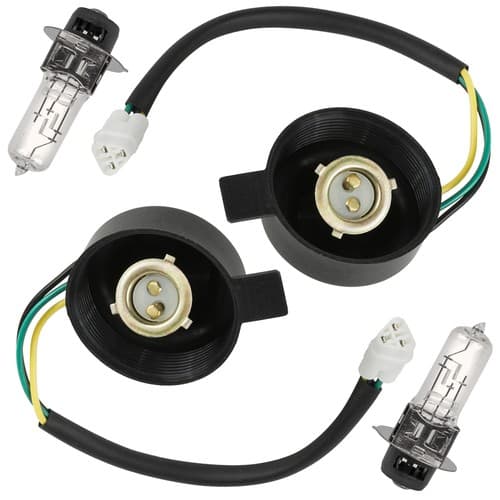 2X LH RH Headlight Socket and Bulb for Yamaha YFZ450V YFZ450R YFZ450X 2004-2026